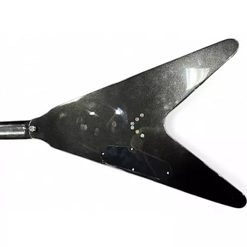 Used Epiphone Dave Mustaine Flying V Custom Black Metallic Solid Body Electric Guitar Black Metallic - musicians--Friend