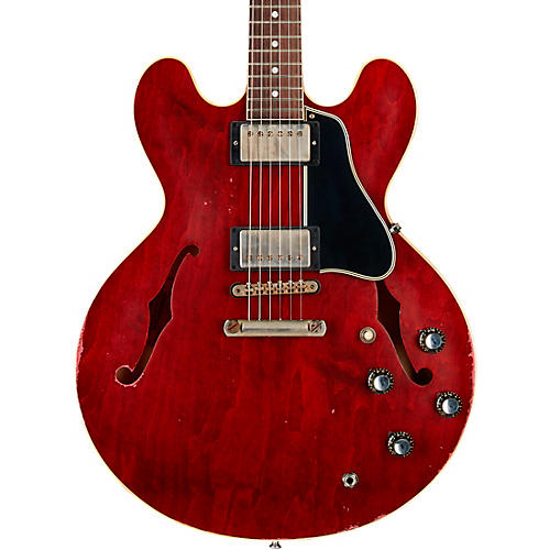 Gibson Custom Murphy Lab 1961 ES-335 Reissue Heavy Aged Semi-Hollow Electric Guitar Cherry - musicians--Friend