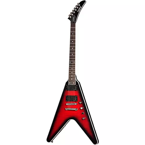 Epiphone Dave Mustaine Flying V Prophecy Electric Guitar Aged Dark Red Burst - musicians--Friend