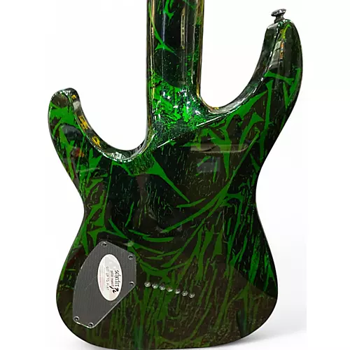 Used Schecter Guitar Research C7SM Green Solid Body Electric Guitar Green - musicians--Friend