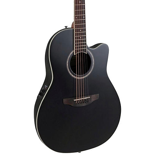 Applause AB28-5S Traditional Series Super Shallow Acoustic-Electric Guitar Black - musicians--Friend