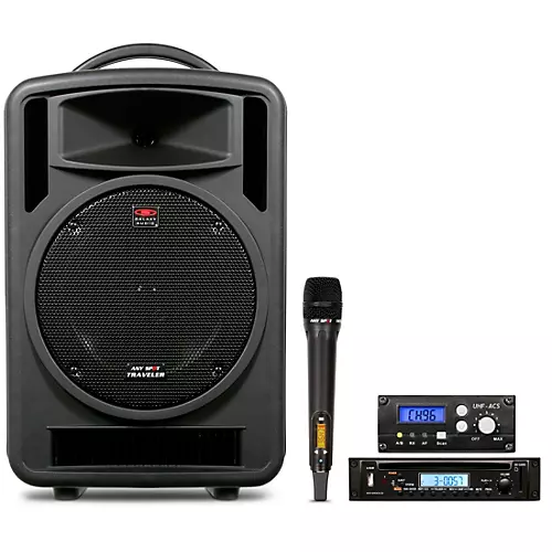Galaxy Audio TV10-C010H000G Galaxy Audio Traveler 10 Portable PA System With CD Player, One Wireless Receiver, And One Handheld Microphone - musicians--Friend
