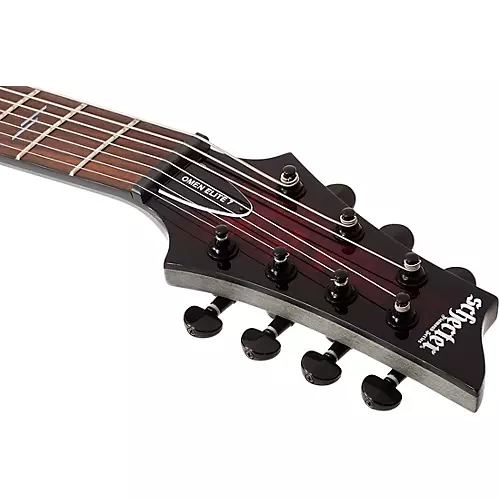 Schecter Guitar Research Omen Elite 7-String Electric Guitar See-Thru Blue Burst - musicians--Friend