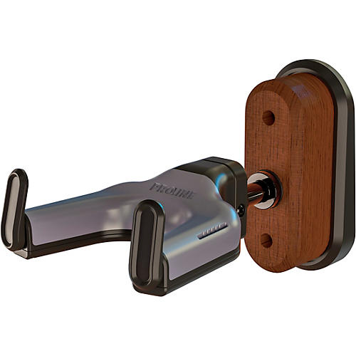 Proline MOUNT Premium Wall-Mounted Guitar Hanger With Auto-Closing Yoke Mahogany - musicians--Friend
