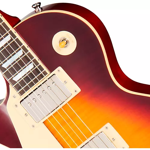Epiphone 1959 Les Paul Standard Reissue Left-Handed Electric Guitar Deep Cherry Sunburst - musicians--Friend