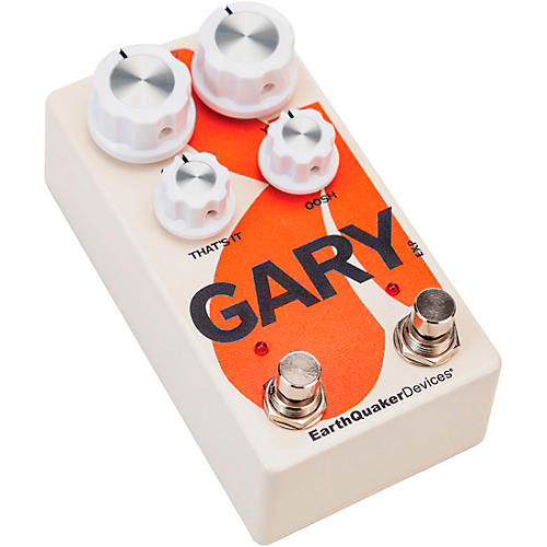 EarthQuaker Devices Gary Automatic Pulse Width Modulation Fuzz and Dynamic Natural Overdrive Effects Pedal Cream and Orange - musicians--Friend
