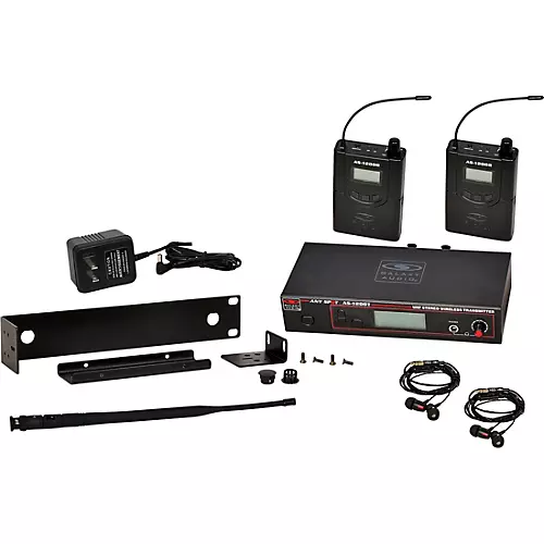 Galaxy Audio 1200 Series Wireless Personal Monitor Twin Pack With EB4 Ear Buds Band D - musicians--Friend