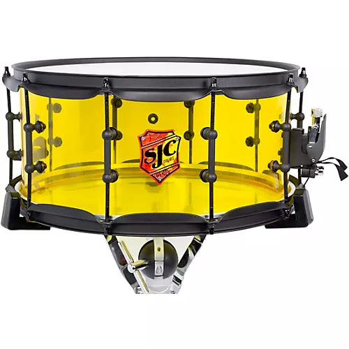 SJC Drums Josh Dun Torch Snare Drum 14 x 6.5 in. Yellow Acrylic - musicians--Friend