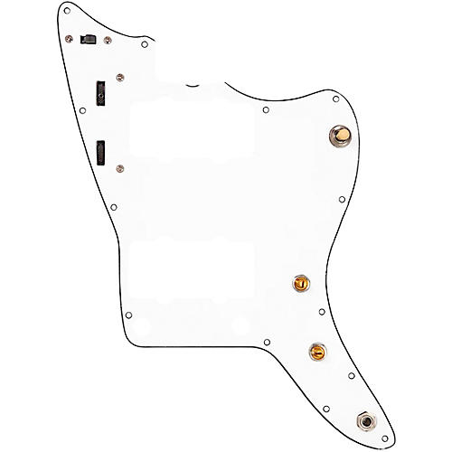 920D Custom Prewired Pickguard for Jazzmaster With JMH-V Wiring Harness White Pearl - musicians--Friend