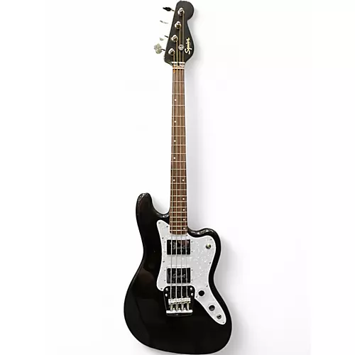 Used 2024 Squier Paranormal Rascal Bass HHa Metallic Black Electric Bass Guitar Metallic Black - musicians--Friend