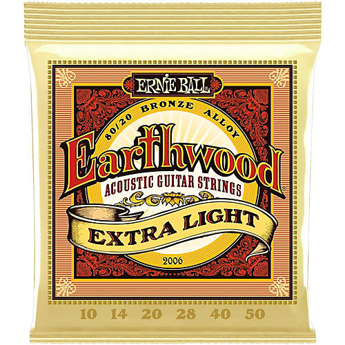 Ernie Ball 2006 Earthwood 80/20 Bronze Extra Light Acoustic Guitar Strings - musicians--Friend