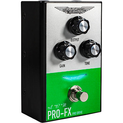 Ashdown Compact Pro Drive Bass Distortion Effects Pedal Silver and Green - musicians--Friend