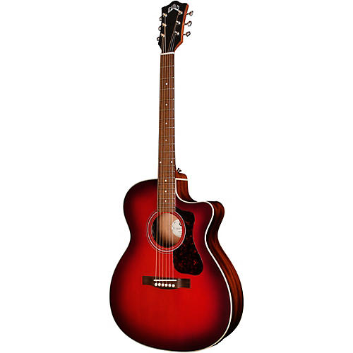 Guild OM-240CE Orchestra Acoustic-Electric Guitar Oxblood Burst - musicians--Friend