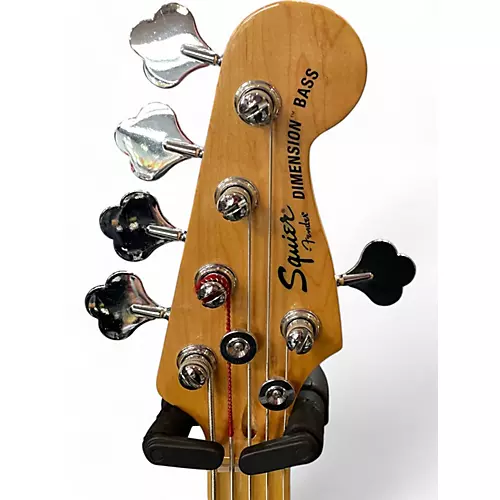 Used Squier Deluxe Dimension Bass V 5 String Black Electric Bass Guitar Black - musicians--Friend