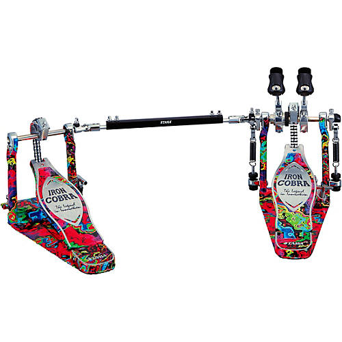 TAMA Limited-Edition 50th Anniversary Iron Cobra Power Glide Psychedelic Rainbow Double Pedal - musicians--Friend