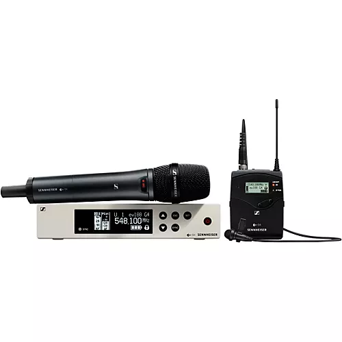 Sennheiser EW 100 G4-ME2/835-S Combo Wireless Handheld and Omnidirectional Lavalier Microphone System Band A1 - musicians--Friend