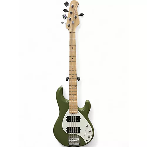Used Sterling by Music Man STINGRAY 5 Olive Green Electric Bass Guitar Olive Green - musicians--Friend