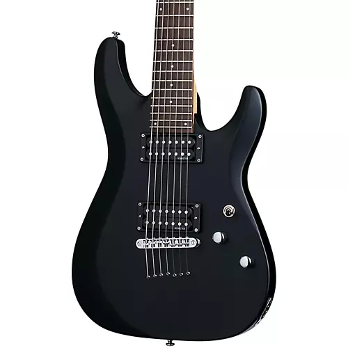 Schecter Guitar Research C-7 Deluxe Seven-String Electric Guitar Satin Black - musicians--Friend