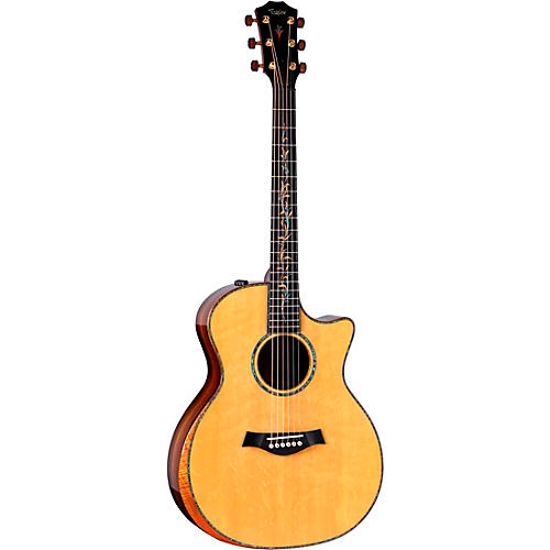 Taylor Custom Bearclaw Sitka Spruce-Bocote Grand Auditorium Acoustic-Electric Guitar Shaded Edge Burst - musicians--Friend