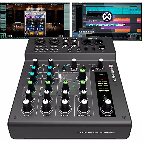 Harbinger LX8 8-Channel Analog Mixer With Bluetooth, FX and USB Audio - musicians--Friend