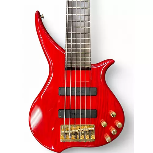 Used Tune TWB63 Red Electric Bass Guitar Red - musicians--Friend