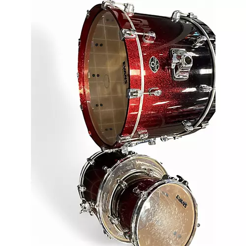 Used TAMA 3 Piece Starclassic Performer RED SPARKLE FADE Drum Kit RED SPARKLE FADE - musicians--Friend