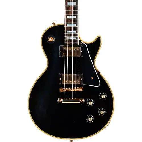 Gibson Custom Murphy Lab 1968 Les Paul Custom Reissue Ultra Light Aged Electric Guitar Ebony - musicians--Friend