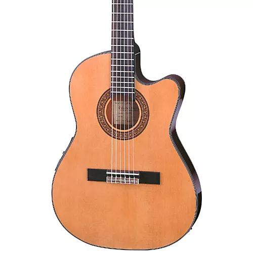 Ibanez GA Series GA5TCE Thinline Classical Acoustic-Electric Guitar Natural - musicians--Friend