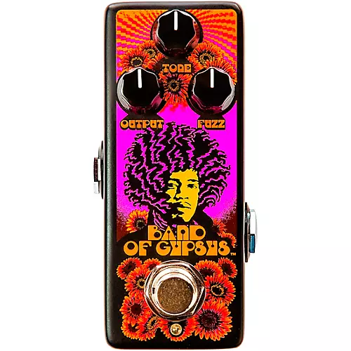 Dunlop Authentic Hendrix '68 Shrine Series Band of Gypsys Fuzz Effects Pedal Pink and Orange - musicians--Friend
