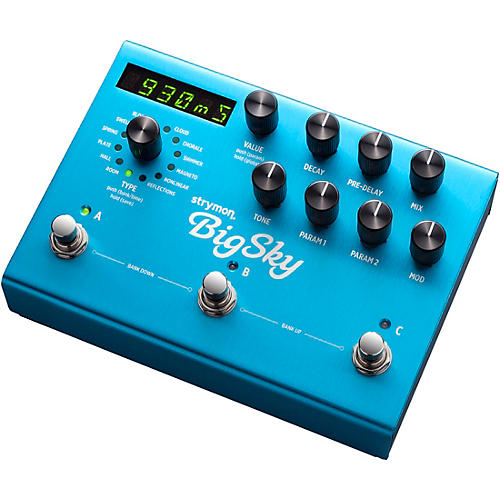 Strymon BigSky Reverberator Multi-Reverb Effects Pedal Blue - musicians--Friend