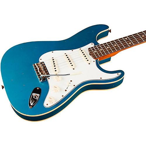 Fender Custom Shop Limited-Edition Double-Bound Stratocaster Journeyman Relic Electric Guitar Aged Sherwood Green Metallic - musicians--Friend