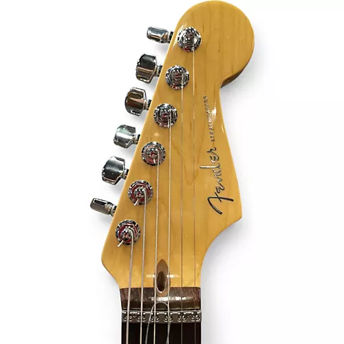 Used 2005 Fender American Deluxe Stratocaster HSS 3 Tone Sunburst Solid Body Electric Guitar 3 Tone Sunburst - musicians--Friend