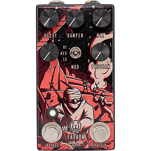 Walrus Audio Fathom Multi-Function Reverb Luna Series v2 Effects Pedal Metallic Black - musicians--Friend