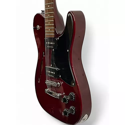 Used 2019 Fender JA90 Jim Adkins Thinline Telecaster Crimson Red Trans Hollow Body Electric Guitar Crimson Red Trans - musicians--Friend