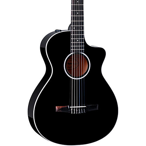 Taylor 212ce-N Plus Limited-Edition Grand Concert Nylon-String Acoustic-Electric Guitar Black - musicians--Friend