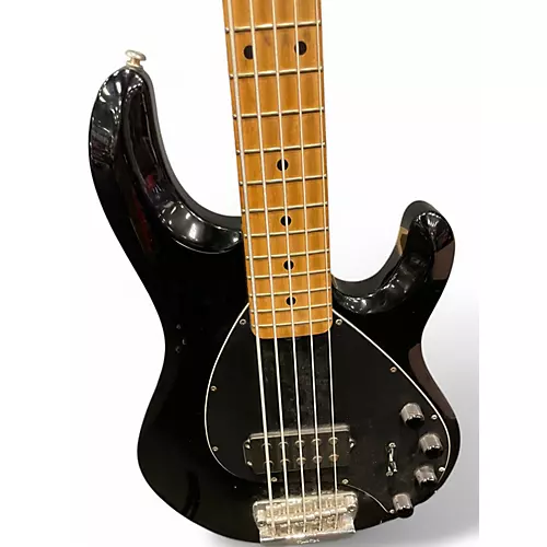 Used Ernie Ball Music Man Stingray HH 5 String BLACK Electric Bass Guitar BLACK - musicians--Friend