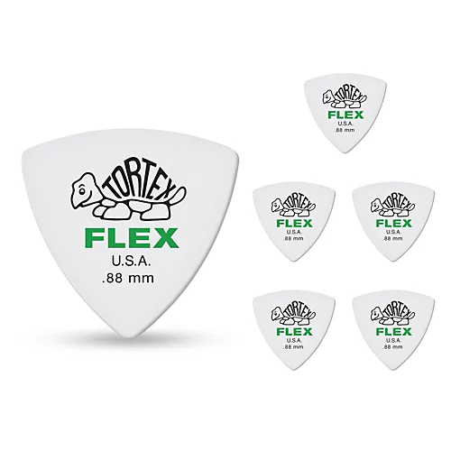 Dunlop Tortex Flex Triangle Guitar Picks .88 mm 6 Pack - musicians--Friend