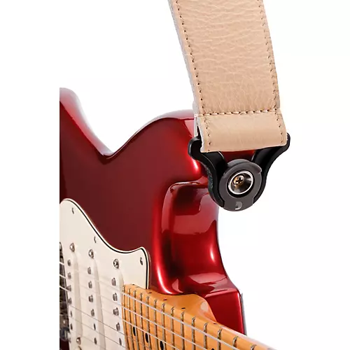 D'Addario Comfort Leather Auto Lock Guitar Strap Black 3 in. - musicians--Friend