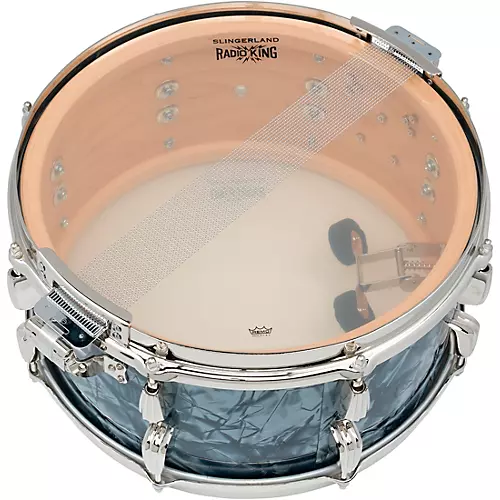 Slingerland Limited-Edition Radio King Finish Ply Maple Snare Drum 14 x 5 in. Black Diamond Pearl - musicians--Friend