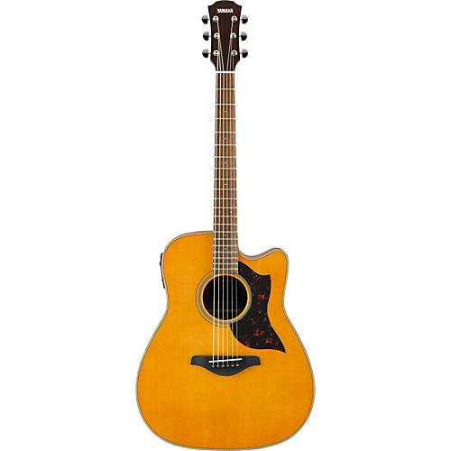 Yamaha A-Series A1M Cutaway Dreadnought Acoustic-Electric Guitar Transparent Black - musicians--Friend