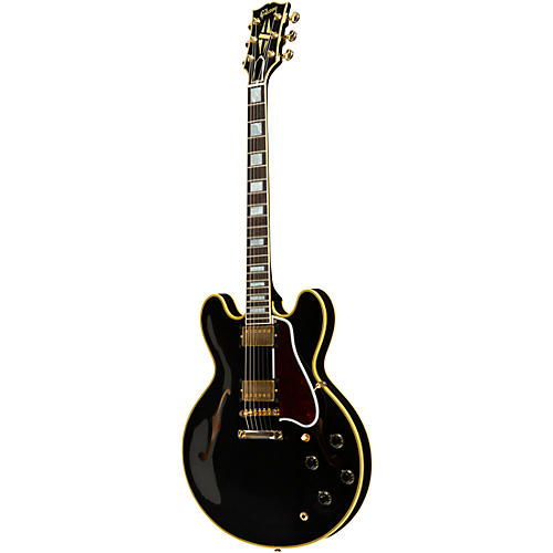 Gibson Custom 1959 ES-355 Reissue Stopbar VOS Semi-Hollow Electric Guitar Ebony - musicians--Friend