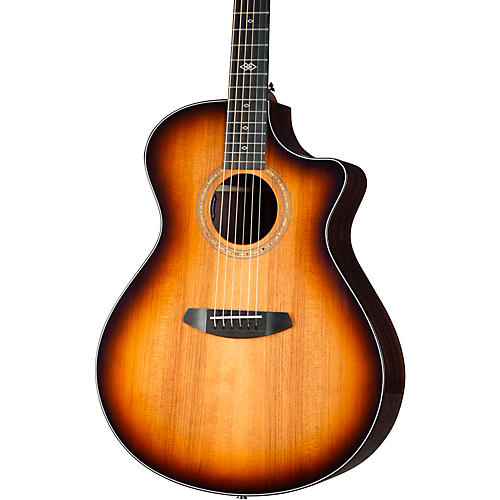 Breedlove Premier Redwood-East Indian Rosewood Concerto CE Acoustic-Electric Guitar Edge Burst - musicians--Friend