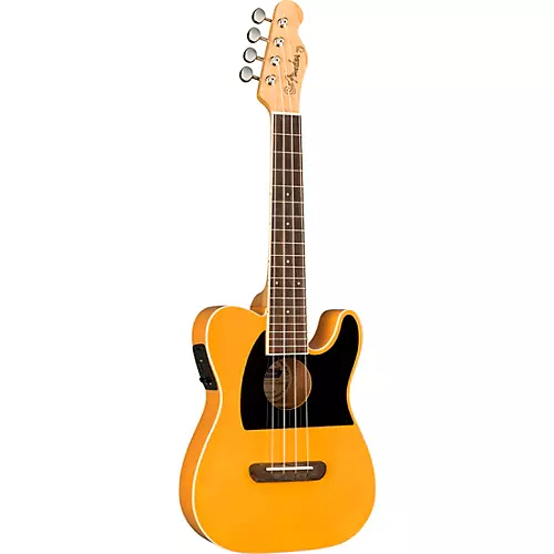 Fender Fullerton Telecaster Acoustic-Electric Ukulele Black - musicians--Friend