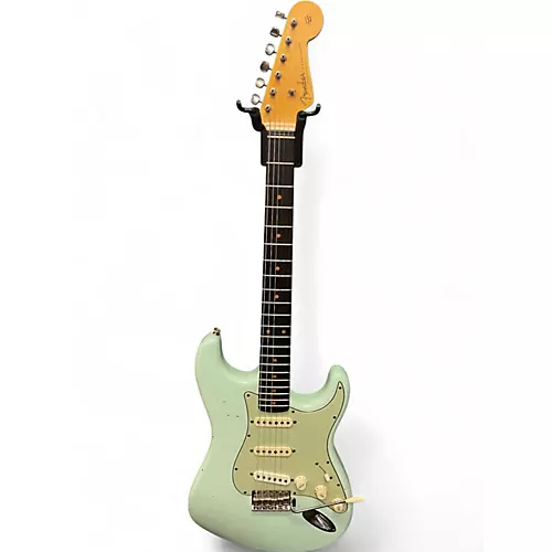 Used 2021 Fender Limited Edition 60's Journeyman Stratocaster Surf Green Solid Body Electric Guitar Surf Green - musicians--Friend