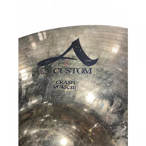 Used Zildjian 18in A Custom Crash Cymbal 38 - musicians--Friend