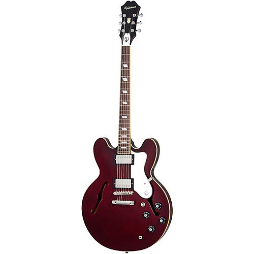 Epiphone Noel Gallagher Riviera Semi-Hollow Electric Guitar Dark Wine Red - musicians--Friend