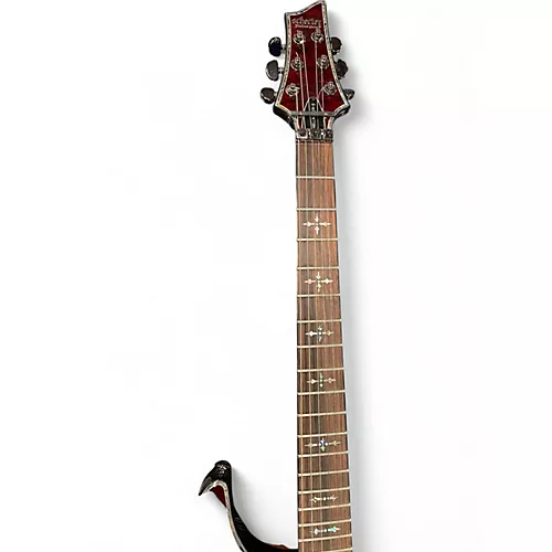 Used Schecter Guitar Research Hellraiser 006 Left Handed Crimson Burst Electric Guitar Crimson Burst - musicians--Friend