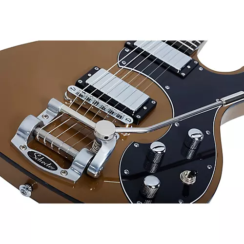 Schecter Guitar Research Stargazer-6 Vibrato Electric Guitar Metallic Gold - musicians--Friend