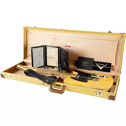 Fender Custom Shop Limited-Edition '53 Telecaster Relic Electric Guitar Aged Nocaster Blonde - musicians--Friend