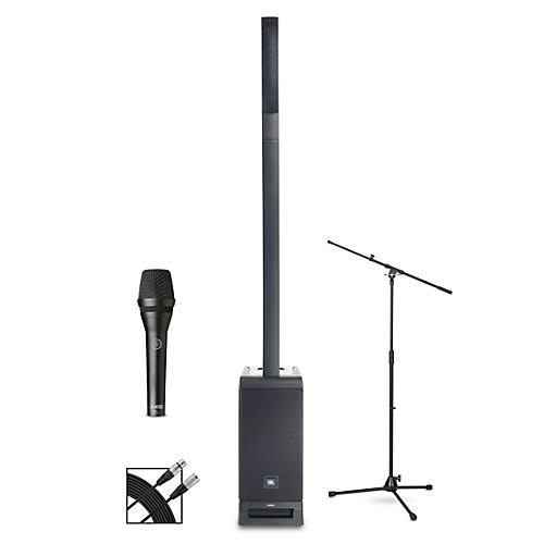JBL IRX ONE Column Line Array Bundle With AKG P5i Microphone, Stand and Cable - musicians--Friend
